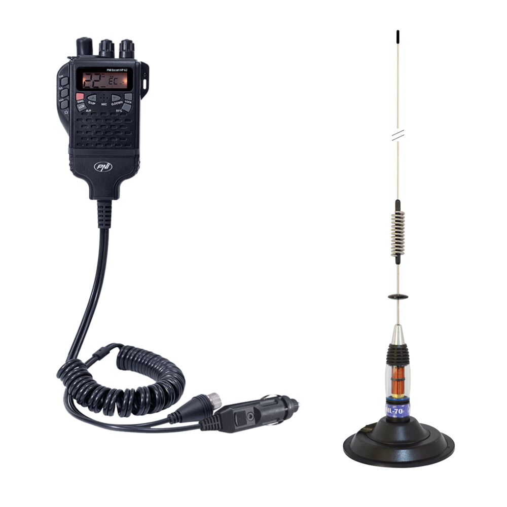 PNI Radio CB Escort HP 6500 ASQ con Antena CB ML160 con Base magnética :  : Electrónica