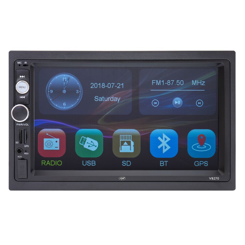 Reproductor multimedia para coche PNI V6280 con pantalla táctil, función  Bluetooth, función Mirror Link Android / iOS USB, ranura micro SD, entrada  AUX, 2 DIN, entrada de cámara de marcha atrás