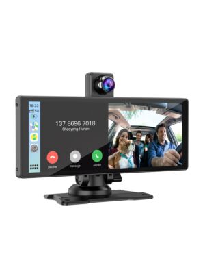 Monitor de coche con DVR - PNI D1026 10,26 pulgadas, Carplay inalámbrico, navegación, música, manos libres, bluetooth, transmisor FM.