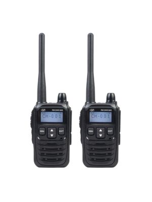 Kit de 2 estaciones de radio portátiles PNI DMR R45, digital y analógica, 446MHz, 16 canales digitales y 99 canales analógicos, funciones