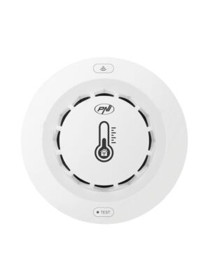 PNI SafeHouse HS263 sensor de humo inalámbrico de temperatura y humedad compatible con la aplicación Tuya, alarma sonora