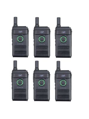 Kit de 6 emisoras de radio portátiles PNI PMR R10 PRO, 446MHz, 0,5W, 16 canales programables, 16 PMR y 50 tonos CTCSS y 104 DCS