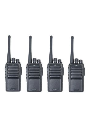 Kit de 4 emisoras de radio portátiles PNI PMR R15 0,5W, 16 canales programables, 16 PMR y tonos 50 CTCSS y 104 DCS, ASQ, TOT, m