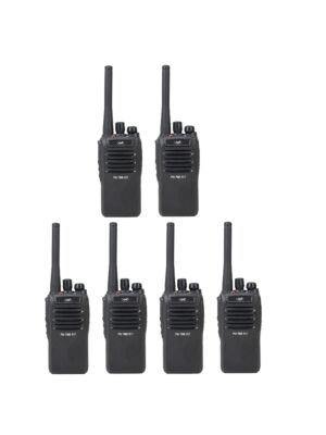 Kit de 6 emisoras de radio portátiles PNI PMR R17 446MHz, 0,5W, 16 canales PMR y 50 tonos CTCSS y 104 DCS, programables, Li-Ion