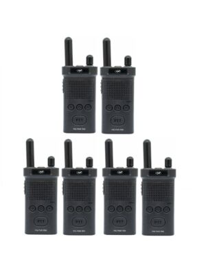 Kit de 6 emisoras de radio portátiles PNI PMR R60 446MHz, 0,5W, 16 canales programables, 16 PMR y 50 tonos CTCSS y 104 DCS, Sca