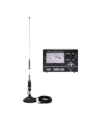 Antena CB PNI S75 con imán y reflectómetro para medición de ROE