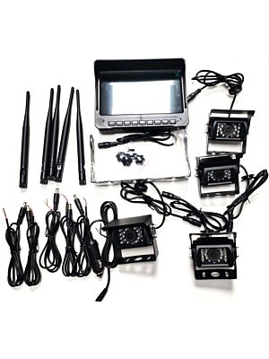 PNI TRK506 kit de videovigilancia inalámbrico para camión DVR con monitor LCD y 4 cámaras