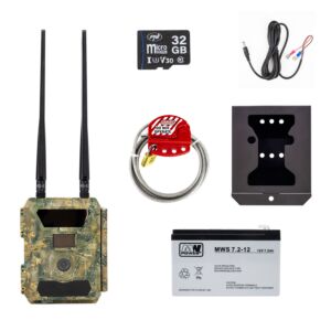 Kit cámara de caza PNI Hunting 400C PRO 24MP, carcasa y tapa de seguridad, batería 7.2Ah y tarjeta 32Gb