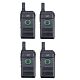 Kit de 4 emisoras de radio portátiles PNI PMR R10 PRO, 446MHz, 0,5W, 16 canales programables, 16 PMR y 50 tonos CTCSS y 104 DCS