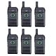 Kit de 6 emisoras de radio portátiles PNI PMR R10 PRO, 446MHz, 0,5W, 16 canales programables, 16 PMR y 50 tonos CTCSS y 104 DCS