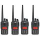 Kit de 4 emisoras de radio portátiles PNI PMR R18, 446MHz, 0,5W, 128 canales, 16 PMR y 50 tonos CTCSS y 104 DCS, radio FM, prog